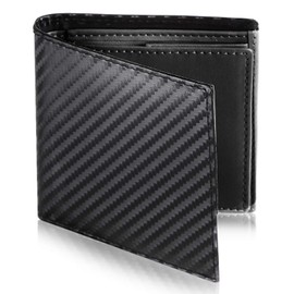 Le sourire Ultra Small Men’s Minimalist Bifold Wallet, Genuine Leather Business Man Wallet, Ultra Small, Functional, blk/blk
