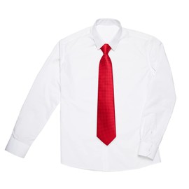 DiBanGu 2pcs Boys Pre-Tied Solid Color Red Neckties & Pocket Square Set Neck Strap Tie for Kids