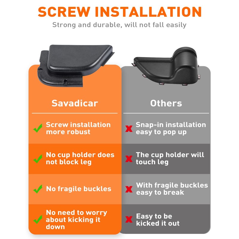 Savadicar DP5 Front Door Storage Pockets Without Cup Holder, Side