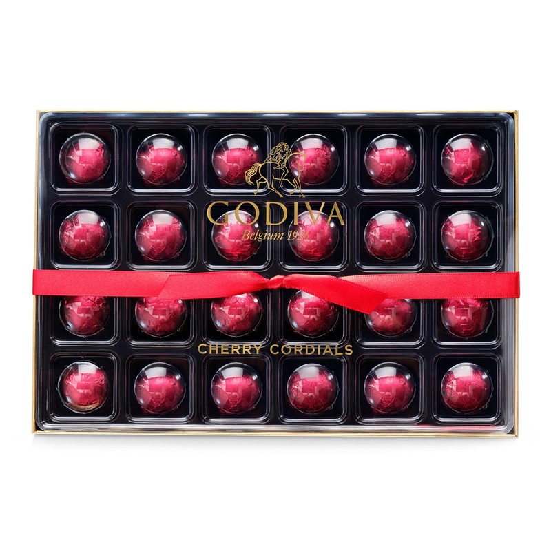 Godiva Dark Chocolate Covered Cherries Cordial Gift Box - Candy