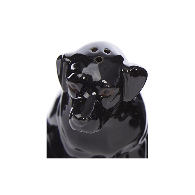 Quail Ceramics Black Labrador Salt & Pepper Shaker Pots
