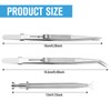 3Pcs Piercing Ball Grabber Tool Set Stainless Steel Diamond Tweezers