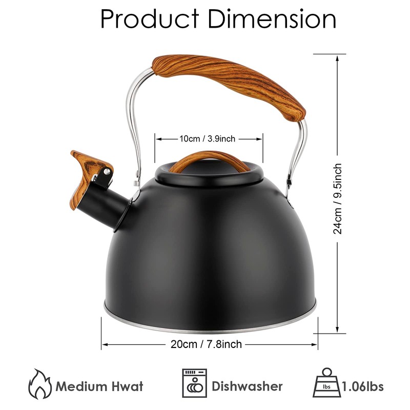 Phyllia Tea Kettle -3.L Whistling Tea Kettle for Stove Top