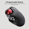 ELECOM HUGE Trackball, 2.4GHz Wireless USB, Index Finger Control, Customizable