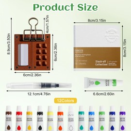 5 Pcs Mini Watercolour Paint Set Travel, Pocket Watercolour Travel Set