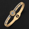 RAIDIN Stainless Steel 18K Gold Silver Plated Cute Evil Eye