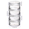 ZEONHEI 10 Sets 40 Pieces 4 Layer Stackable Cosmetic Containers