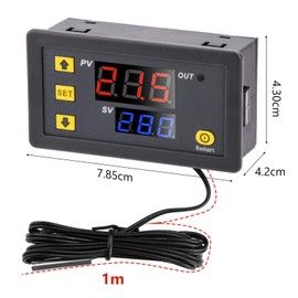 Fastsaw W3230 Temperature Controller AC110-220V 20A Digital LED Thermostat Heating and Cooling Temperature Controller with 10K NTC Sensor