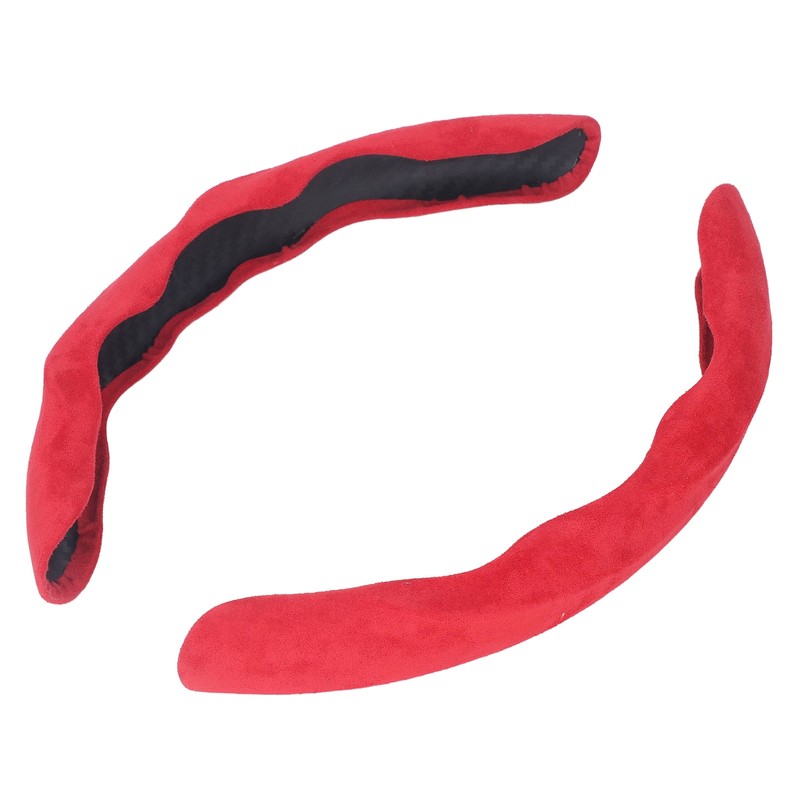 2PCs Car Steering Wheel Cover Segmented Protector Anti Skid Replacement