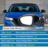 Black Left Driver Side Mirror Replacement For Nissan Sentra 2020
