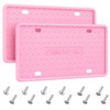 QiqaMole 2 Pack Silicone License Plate Frame Front Back License