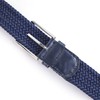 Weifert Men's Stretch Woven 1.3" Wide Elastic Braided Belts (Navy,