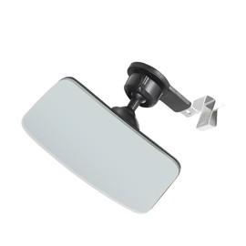 Zeathery Car Blind Spot Rearview Mirror, 360 Degrees Square High-definition Rearview Mirror, Frameless Backsight Aid Lens with Adjustable Bracket, Universal for Most Cars, Trucks (White)