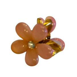 Hair Claws & Clamps Light Pink Plastic Floral Design Hairpins For Women And Girls