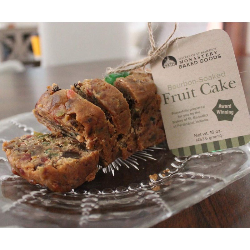 Handmade Bourbon-Soaked Fruitcake, 1lb, Monastery Baked Good handmade by Nuns