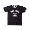 SPEED ADDICT 819 COLLEGE LOGO RINGER T-SHIRT BLACK x GRAY