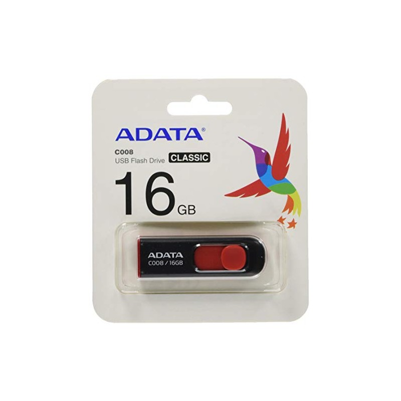 ADATA 16 GB Memoria Flash USB 2.0 Deslizable Color Negro