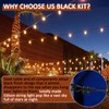 hannger String Light Hanging Kit Outdoor, Full Black Globe String