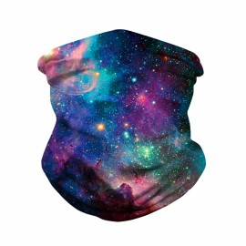 unbranded Women Men's Galaxy Neck Gaiter Bandana Tube Scarf Half Face Cover Balaclava BOGO
