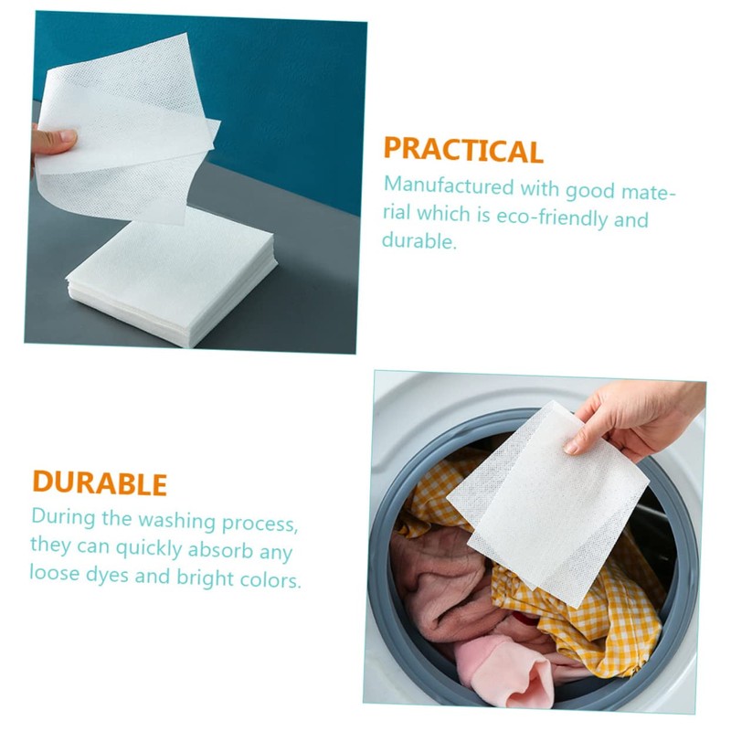 Beavorty 3pcs 3 Laundry Dyeing Absorption Paper Catcher Staining Laundry