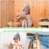 Jindizi 3 Pcs Wool Sauna Hat for Men & Women