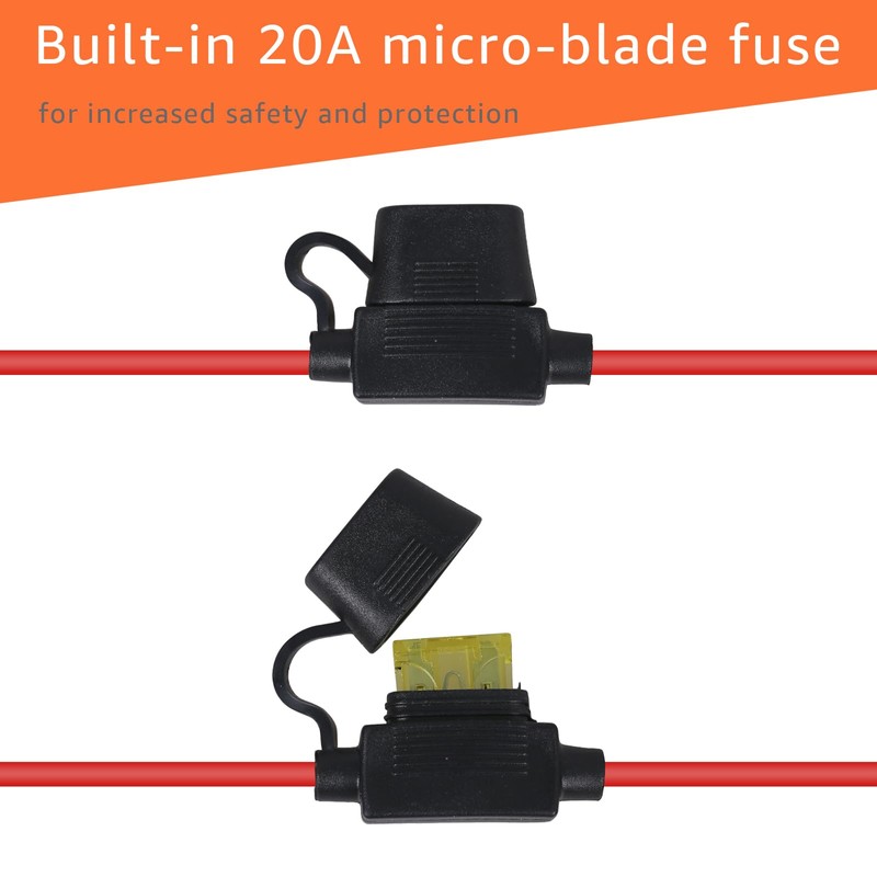 (2 packs) Compatible with NOCO GC008 X-Connect battery harness, M10