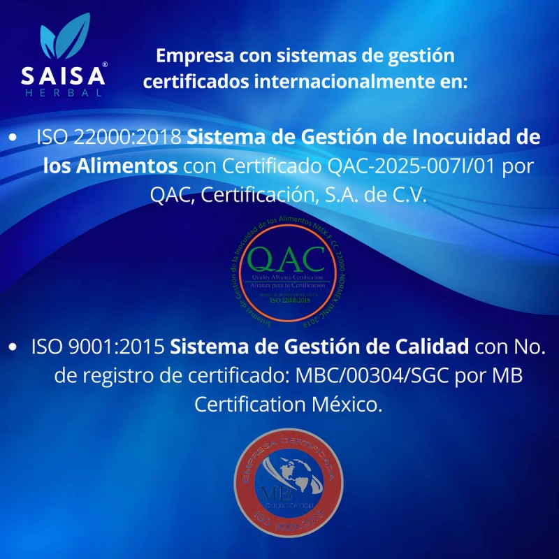 Taurina 400 Mg 120 Cpsulas Saisa Herbal Sabor Sin sabor