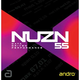 andro 110021102 Table Tennis Rubber Tension System Soft Rubber Back Spin Speed NUZN 55 New Zone 55 Red 2.0