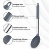 TeamFar Pack of 2 Large Silicone Cooking Spoons, Nonstick Solid