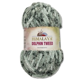 Wohnkult Himalaya 100 g Dolphin Tweed Chenille Wool Fluffy Wool Velvet Yarn Amigurumi Baby Wool (92009 | Sea Green)