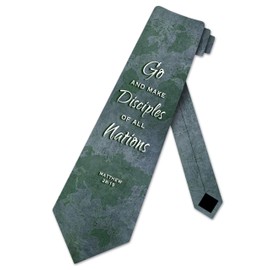 Three Rooker Religious Ties Mens Bible Verse Necktie Spiritual Tie Matthew 28 19 Christian Tie
