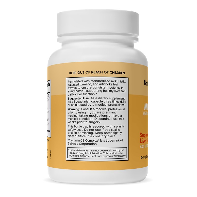 Natural Wellness Milk Thistle with Artichoke & Turmeric – Advanced