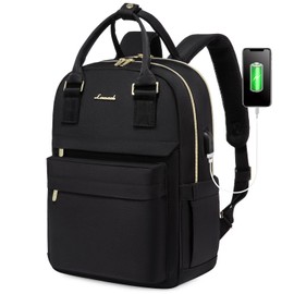 Lovevook Women's Backpack, for 14 Inch Laptops, Black