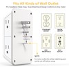 Wall Outlet Extender with Night Light, Power Plug Adapter Multi