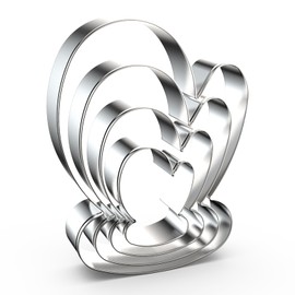 Winter Mitten Glove Cookie Cutter Set for Baking, 5/4/3/2 inch, 4 Piece, Stainless Steel