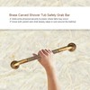 Antique Style Brass Carved Shower Tub Safety Grab Bar Wall