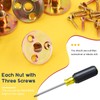 Hilitchi 64Pcs M10 Brad Hole Tee Nut Carbon Steel Screw