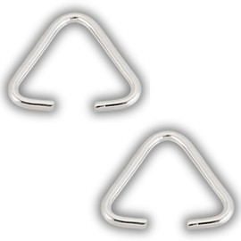 Citystores® 2 Pack 10mm Stainless Steel Triangle Rings Open Jump Rings & Pinch Bails for Jewelry Making, Keychains, Crafts & DIY Accessories