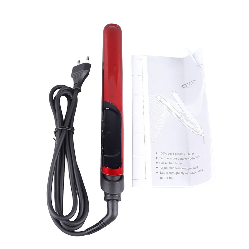 Hair Straightener Ceramic Digital Temperature Display Hair Curling Straightener Iron