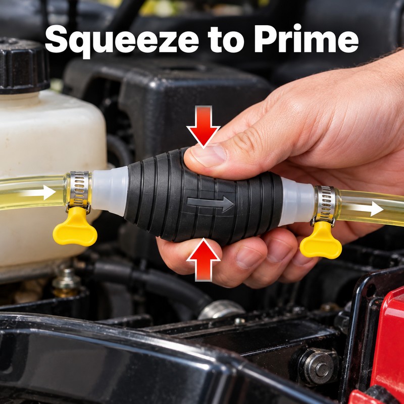 Manual Fuel Hand Primer Pump – One-Way Petrol Diesel Gasoline