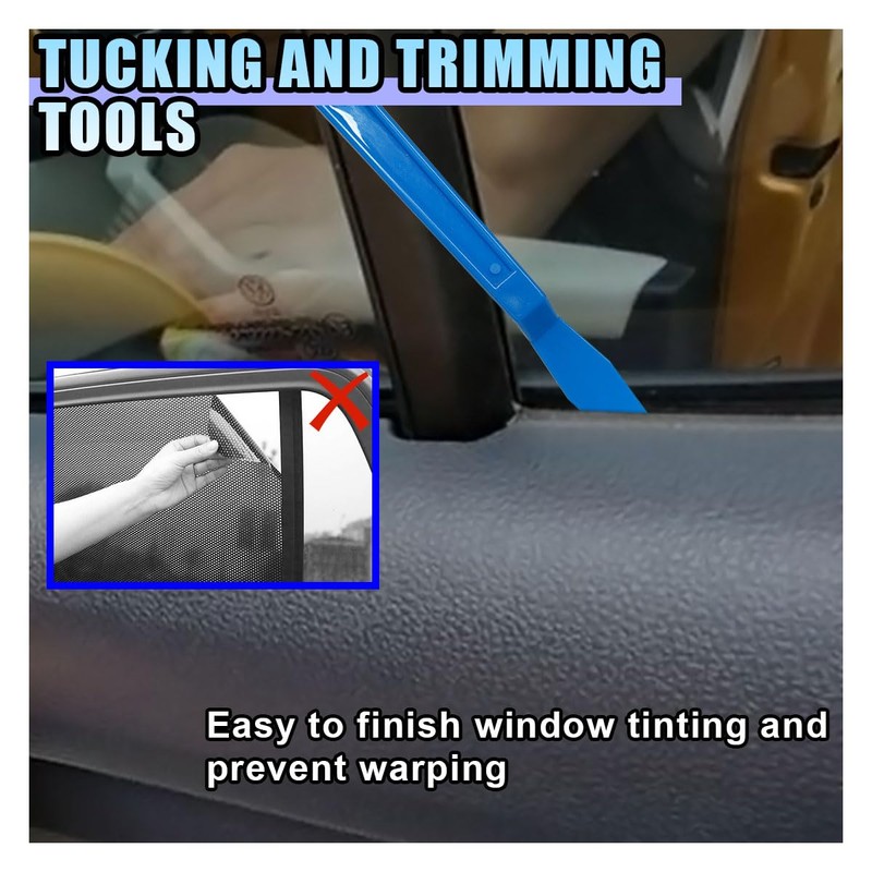 2PCS Car Window Tint Tools, Flexible Vinyl Wrap Squeegee with