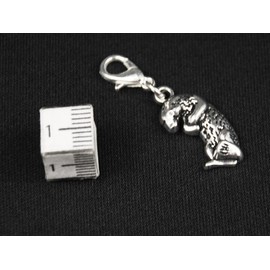 Miniblings Otter otter charm sea otter flat silver – handmade fashion jewellery I silver-plated pendant charm bracelet – pendant for bracelet, Metal