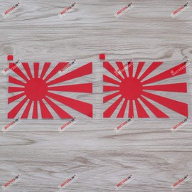 3S MOTORLINE 2X red 4'' Japanese Rising Sun Decal Sticker JDM Japan Car Vinyl die-Cut no bkgrd fit for Toyota Honda Mazda