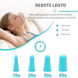 Timotech Juego de 60 Pares de Tapones de Oídos para Dormir, Tapones Auditivos de Espuma Ultra Suaves Reutilizables y con Cancelación de Ruido, Tapones para Natación, Ronquidos, Conciertos
