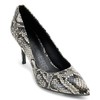 Karl Lagerfeld Paris Women's Royale Dress Pump, Black/White Snake, 7
