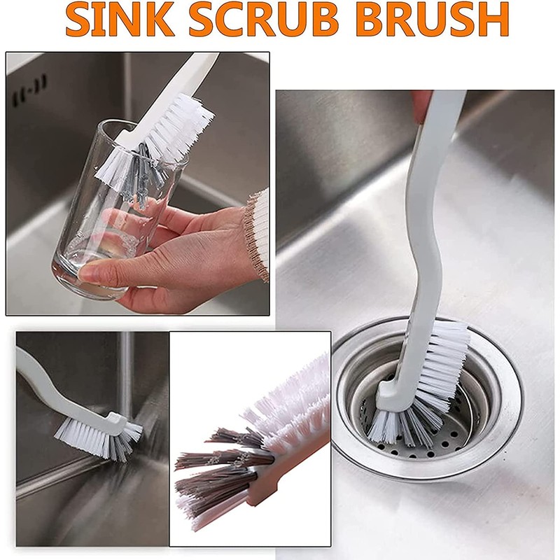DABOBOTOOL4 Pieces Cleaning Brush Small Scrub Brush for Cleaning Bottle