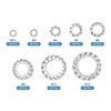 uxcell 320Pcs External Tooth Washers Assortment Kit, 304 Stainless Steel