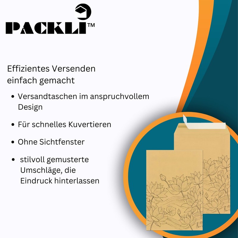 Shipping Envelopes C4 Peel and Seal Pattern, Large Envelopes 110