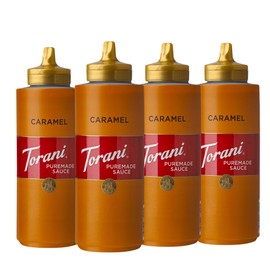 Torani Puremade Sauce, Caramel, 16.5 Ounces(Pack of 4)