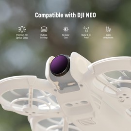 NEEWER ND Filter Set Compatible with DJI NEO, 4 Pack ND8 + ND16 + ND32 + ND64 Neutral Density Drone Accessories, Slim Multicoated HD Optical Glass, FL-N22